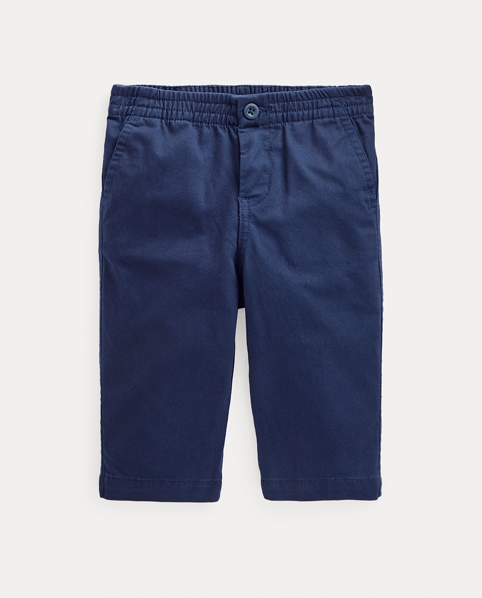 Calças de Algodão de Bebé com Cavalo Bordado Polo Ralph Lauren Azul-marinho-4