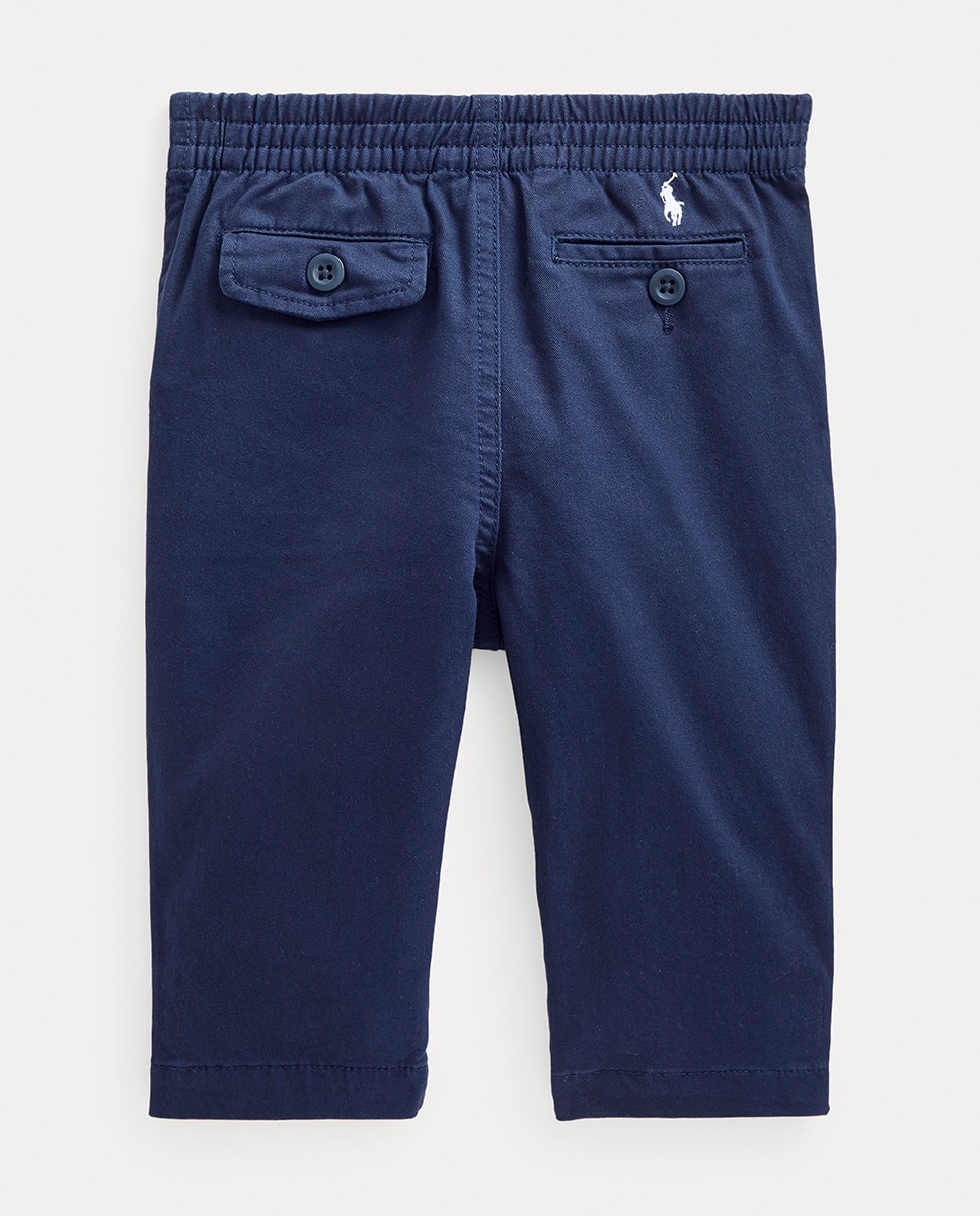 Calças de Algodão de Bebé com Cavalo Bordado Polo Ralph Lauren Azul-marinho-5