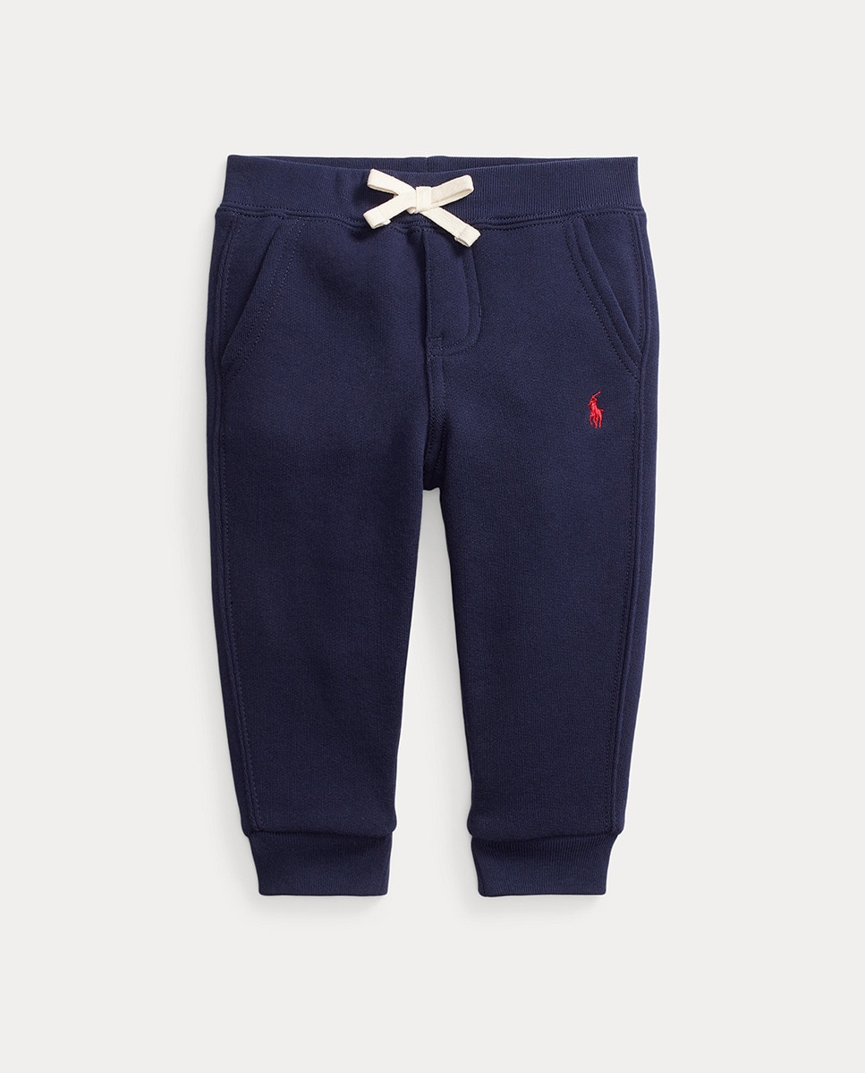 Imagen 1 de Pantalón deportivo de bebé niño estilo jogger de felpa Azul marino