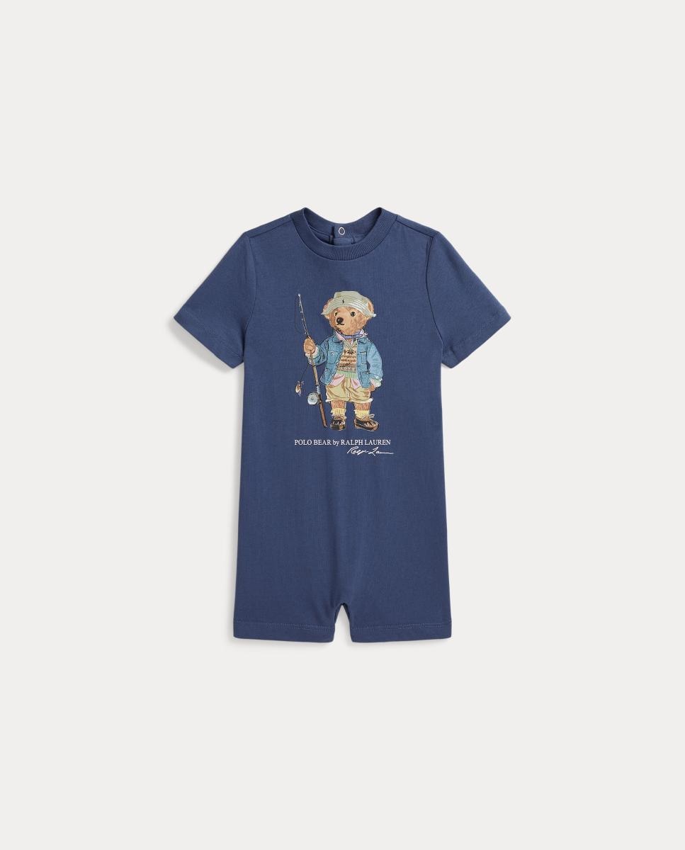 Pelele de bebé niño de algodón con Polo Bear - Polo Ralph Lauren - Azul índigo Azul índigo-1