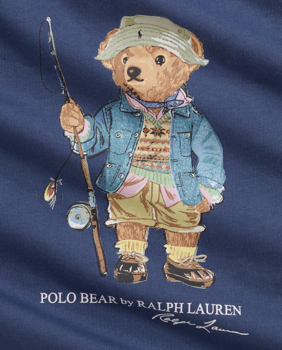 Pelele de bebé niño de algodón con Polo Bear - Polo Ralph Lauren - Azul índigo Azul índigo-3