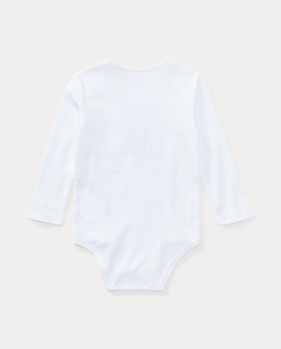 Body Unissexo de Algodão com Polo Bear Branco-2