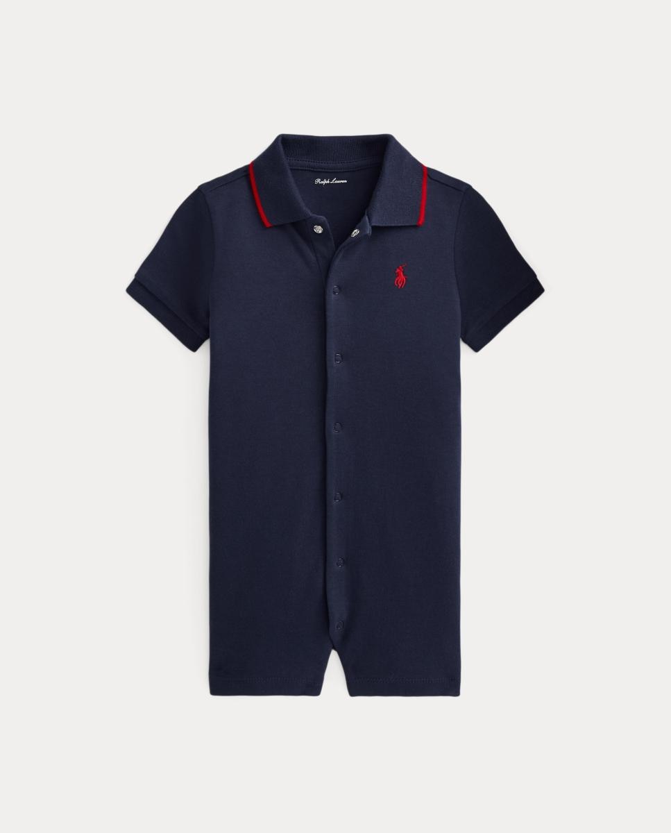 Imagem 0 de Babygrow Curto Tipo Polo de Algodão Suave de Bebé