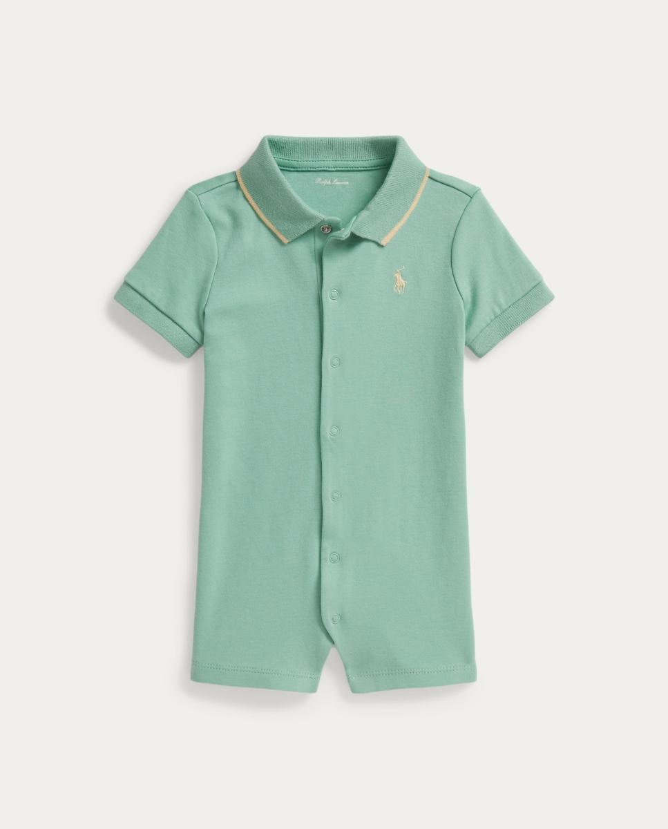 Imagem 0 de Babygrow Curto Tipo Polo de Algodão Suave de Bebé