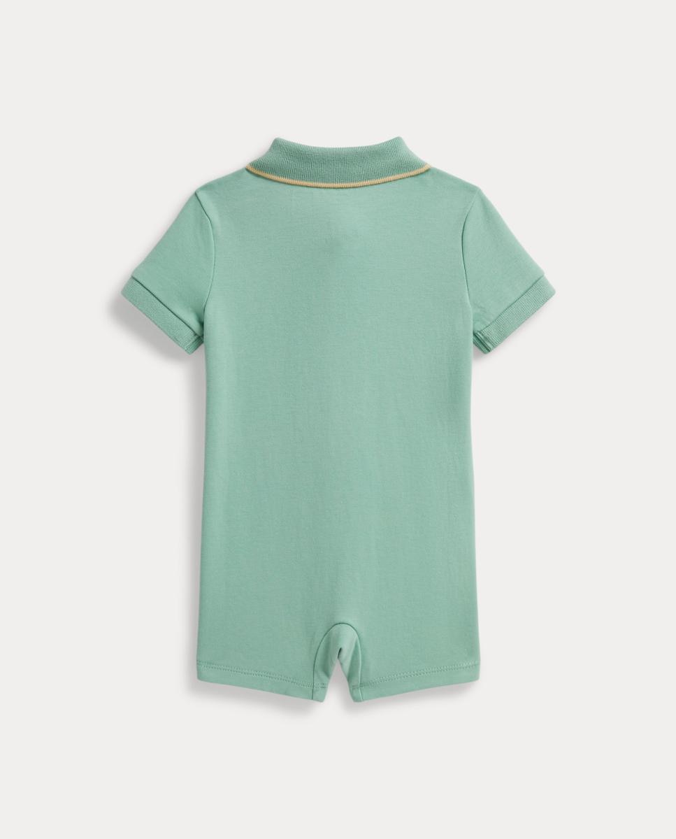 Babygrow Curto Tipo Polo de Algodão Suave de Bebé Polo Ralph Lauren Céu-2