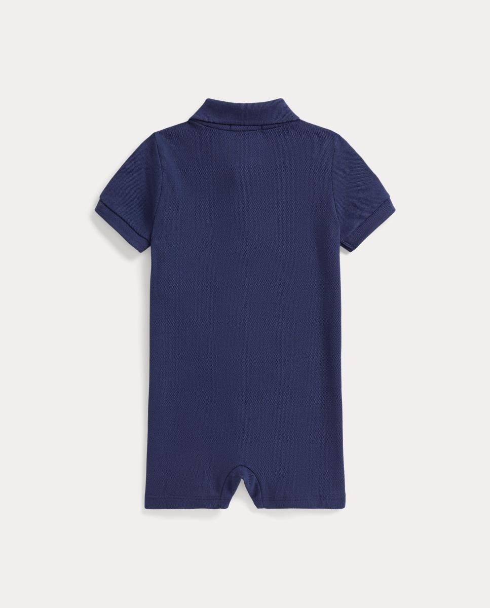 Babygrow Curto de Algodão de Bebé com Big Pony Polo Ralph Lauren Azul-marinho-2