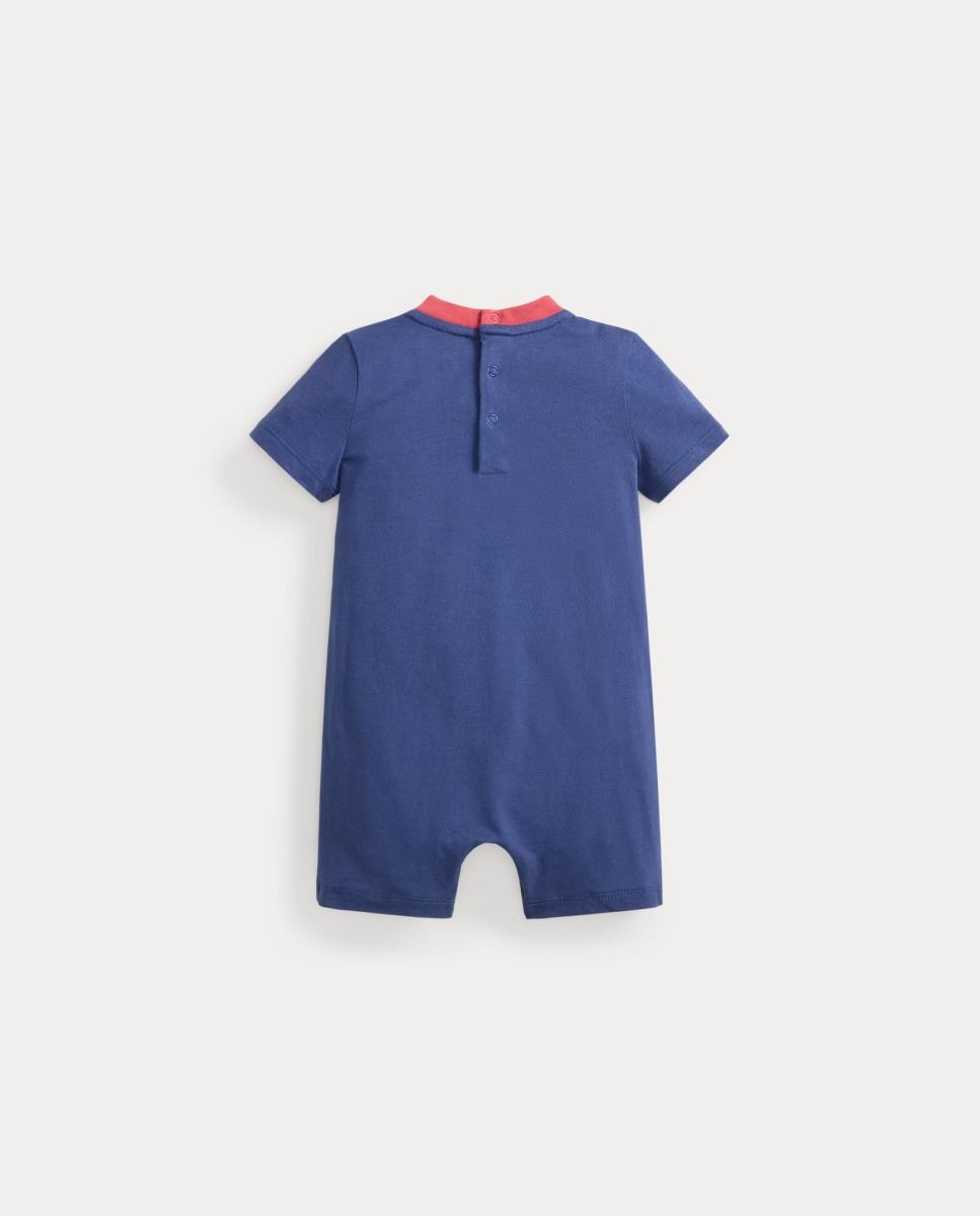 Babygrow Curto de Malha de Algodão de Bebé Polo Ralph Lauren Navy-2