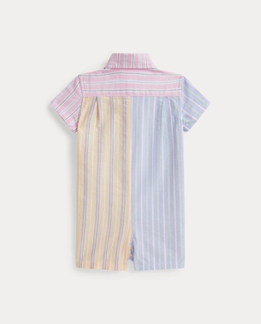 Pelele de bebé niño corto tipo polo de algodón