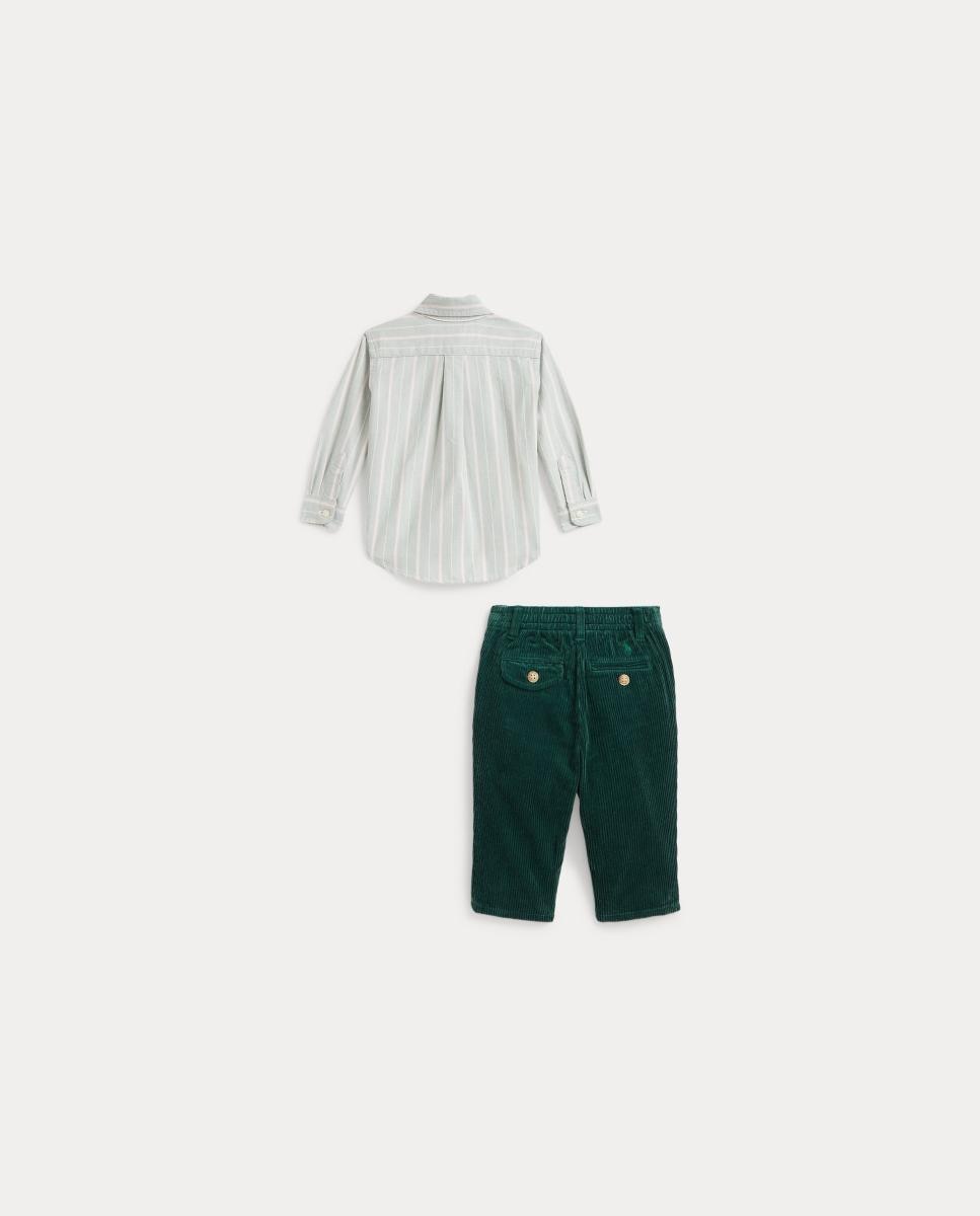 Conjunto de Duas Peças de Bebé em Algodão Lilás-2