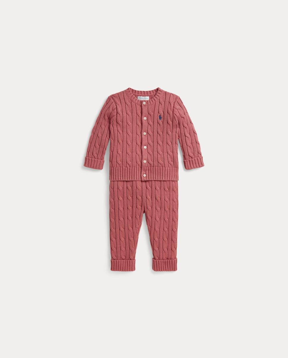 Imagem 0 de Conjunto de Cardigan e Calças de Algodão de Bebé