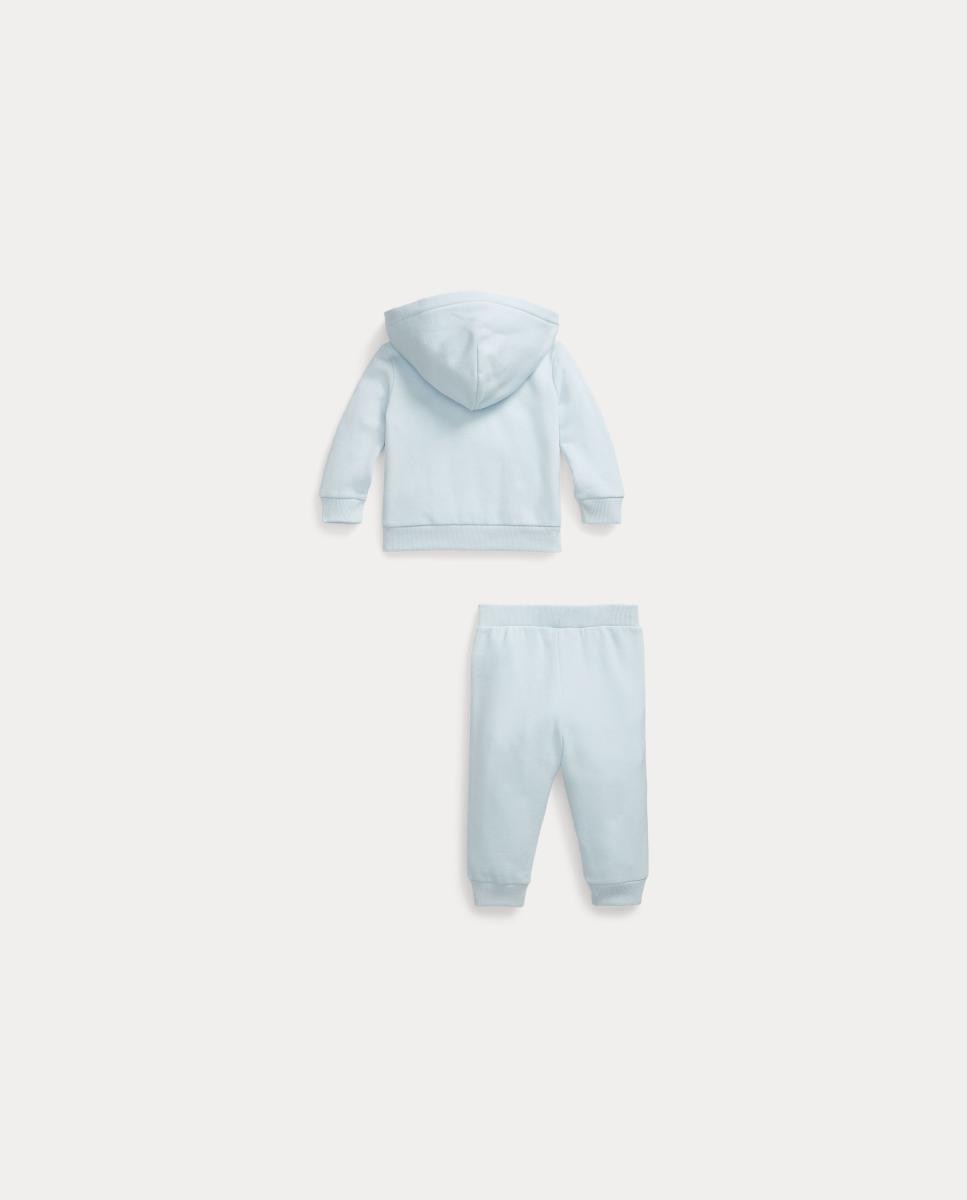 Conjunto de Sweatshirt e Calças de Felpa de Bebé Polo Ralph Lauren Azul-claro-2