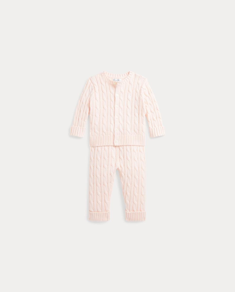 Imagem 0 de Conjunto de Cardigan e Calças de Algodão de Bebé