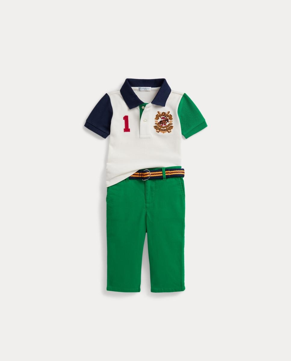 Imagen 0 de Conjunto de bebé niño de polo y pantalón de sarga