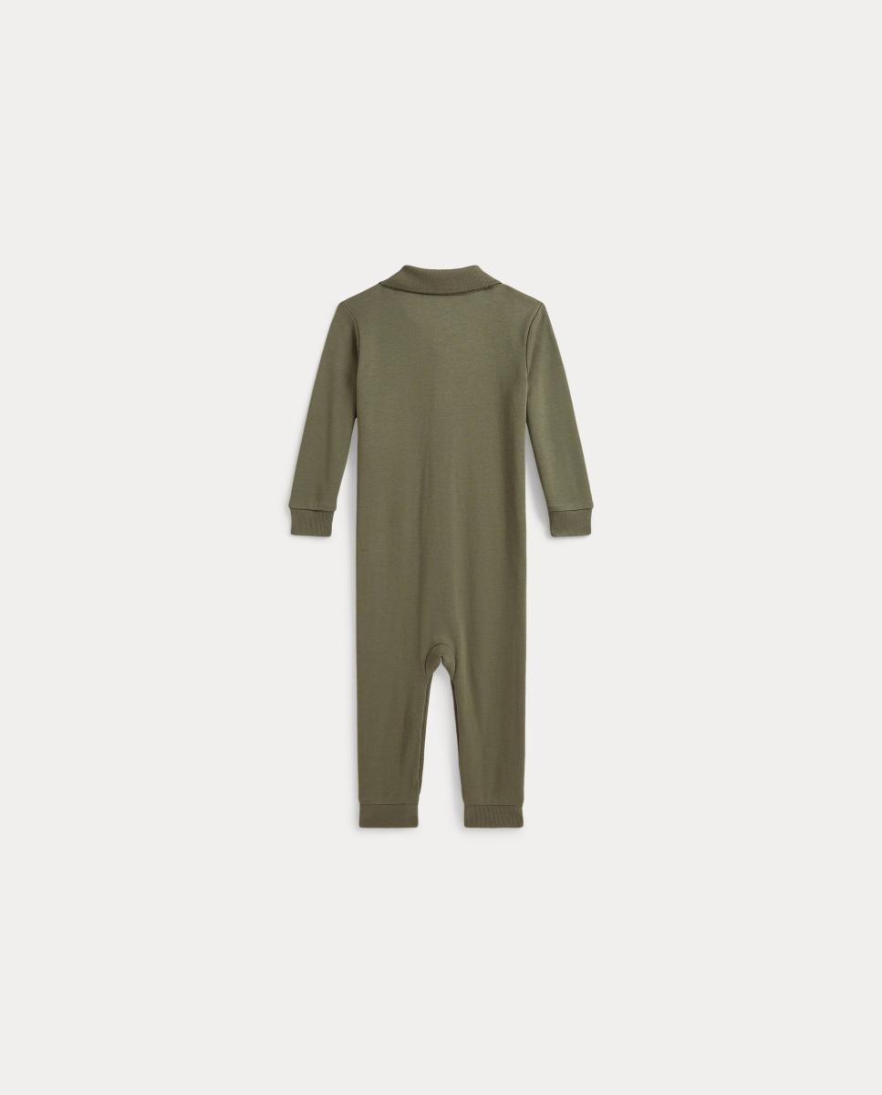 Babygrow Comprido de Algodão Interlock de Bebé Polo Ralph Lauren Verde-militar-2
