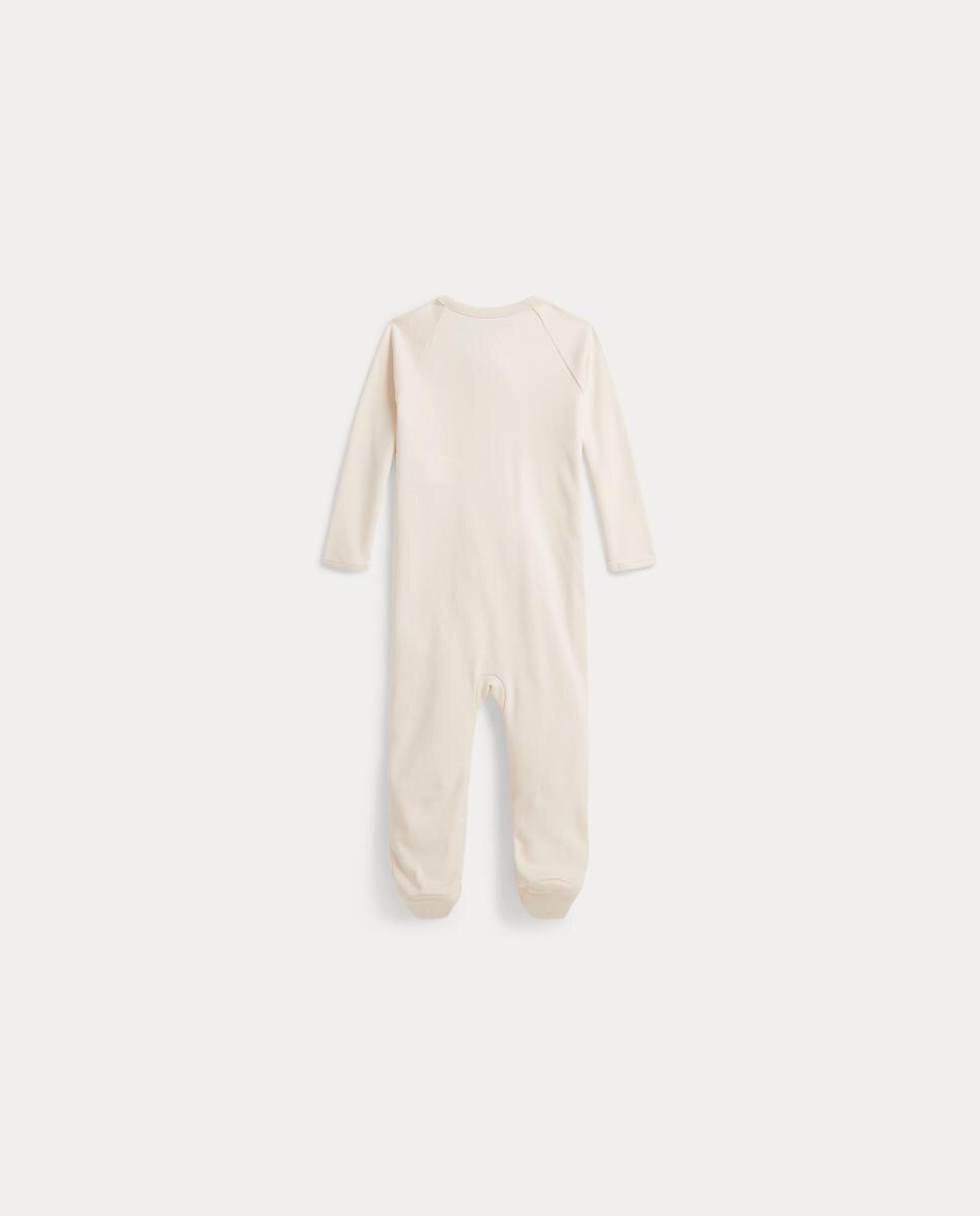 Babygrow de Algodão Interlock de Bebé Polo Ralph Lauren Creme-2