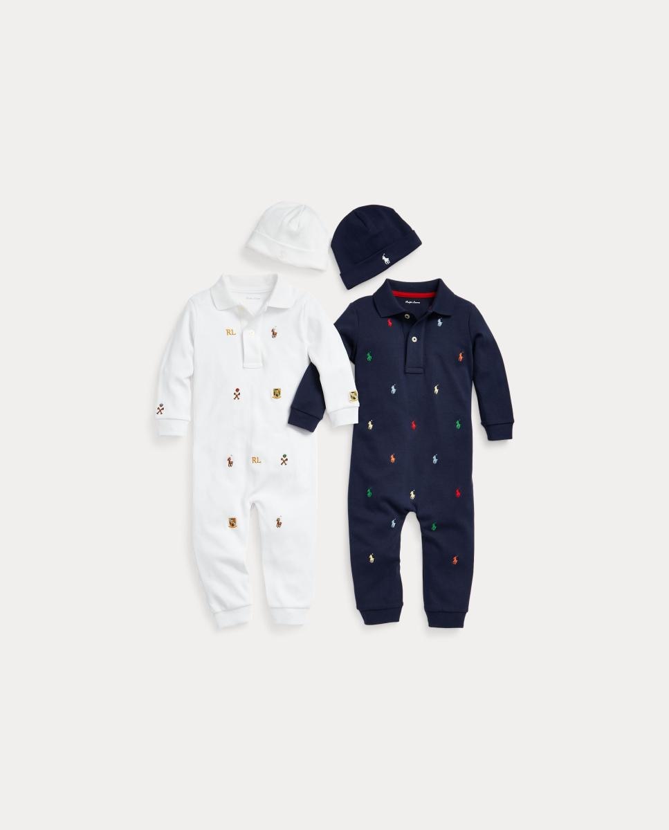 Babygrow de Algodão de Bebé com Cavalo Polo Ralph Lauren Azul-marinho-3