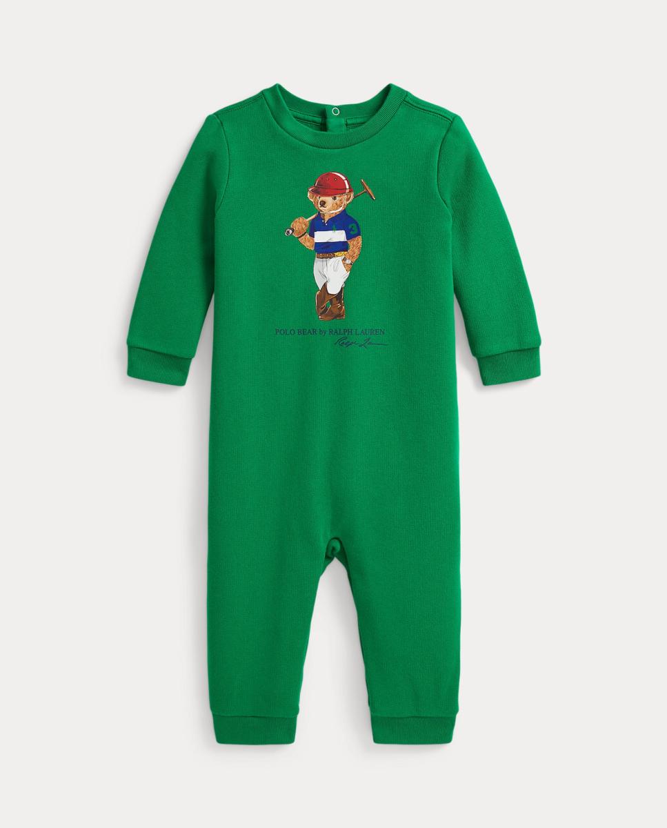 Babygrow de Felpa de Bebé com Polo Bear Polo Ralph Lauren Erva-1