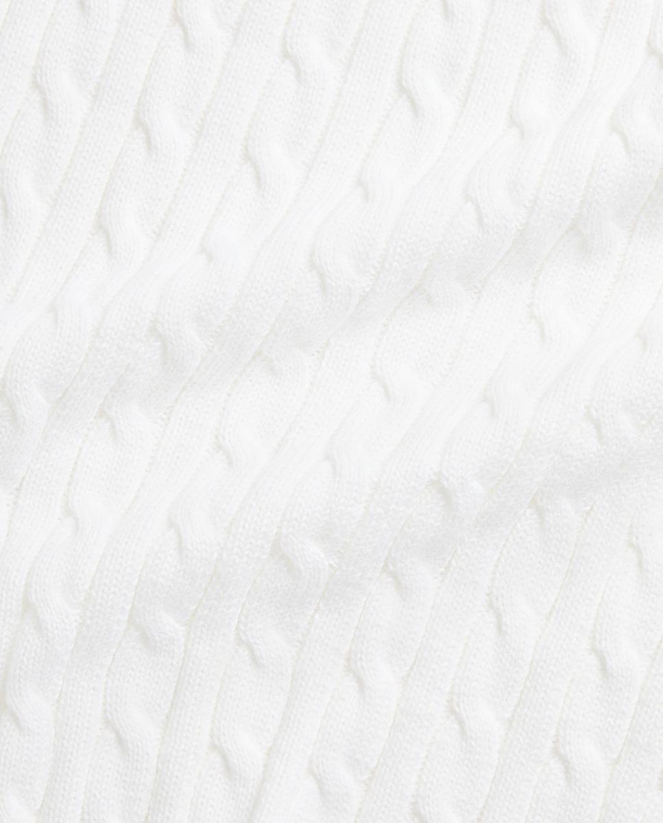 Manta Unissexo de Malha do Cabo Polo Ralph Lauren Branco-2