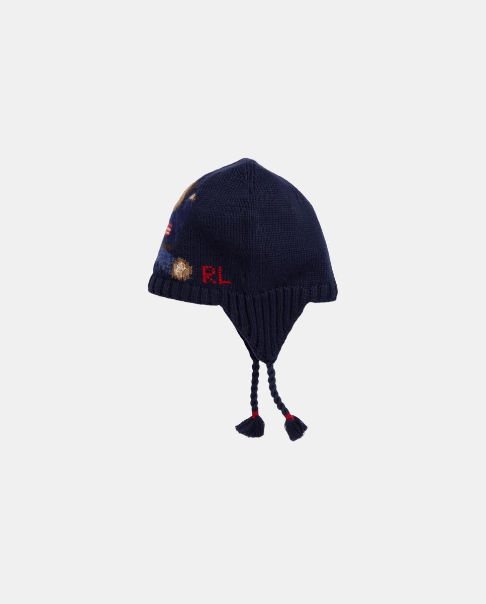 Gorro Unissexo de Lã com Polo Bear Polo Ralph Lauren Azul-marinho-2