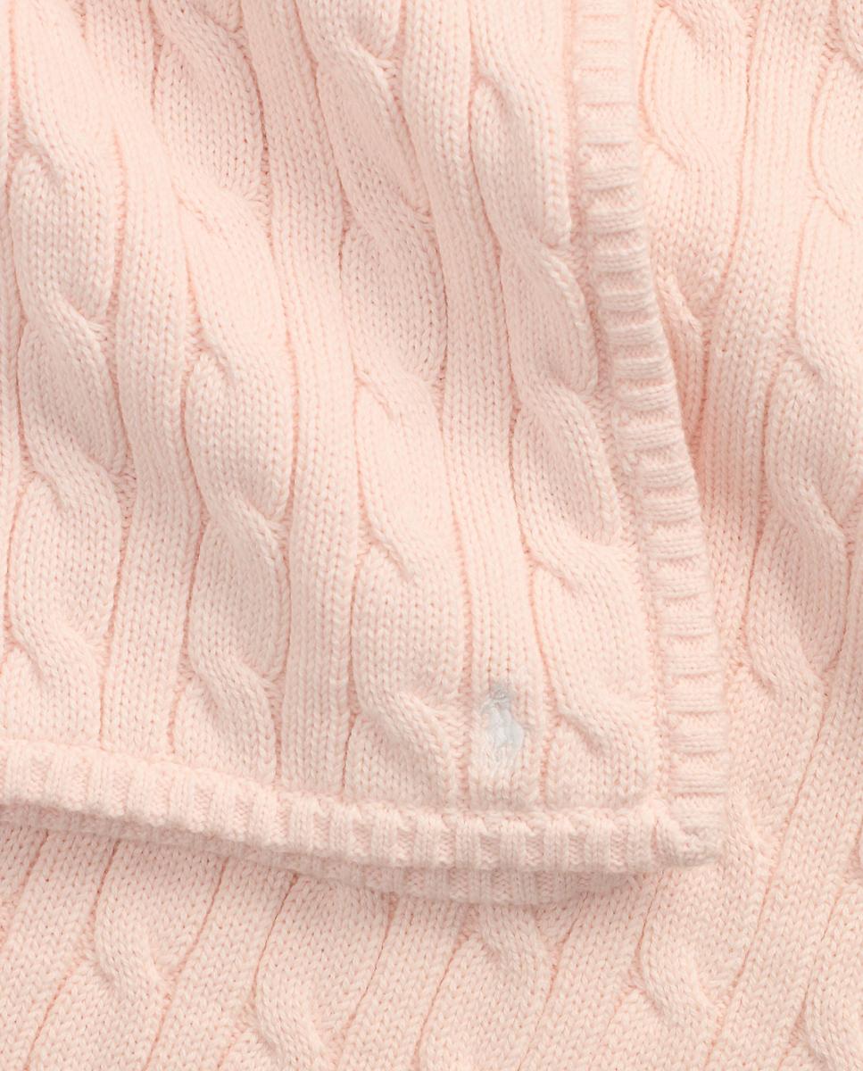 Manta de Malha do Cabo de Bebé Polo Ralph Lauren Rosa-claro-2