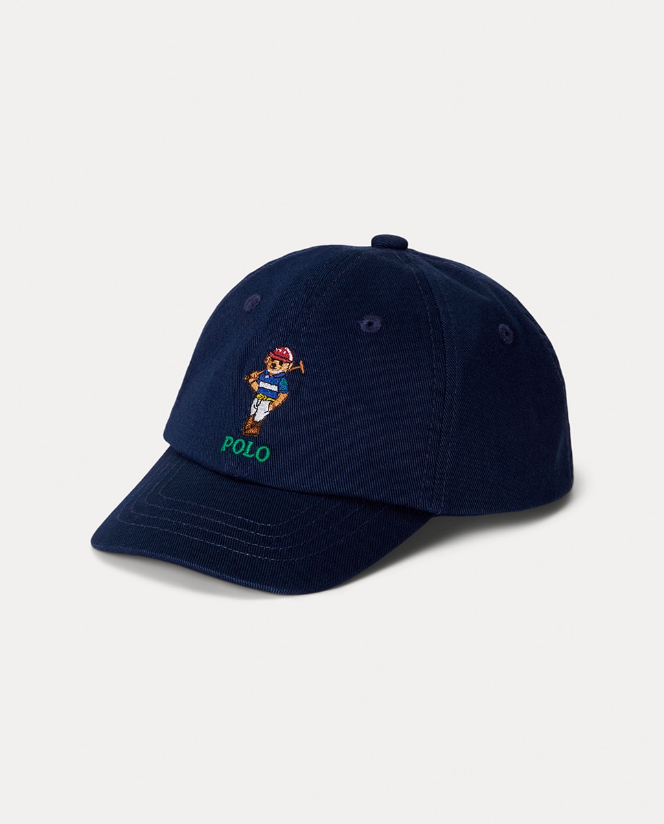 Boné de Basebol Unissexo Polo Bear de Sarja de Algodão Polo Ralph Lauren Azul-marinho-1