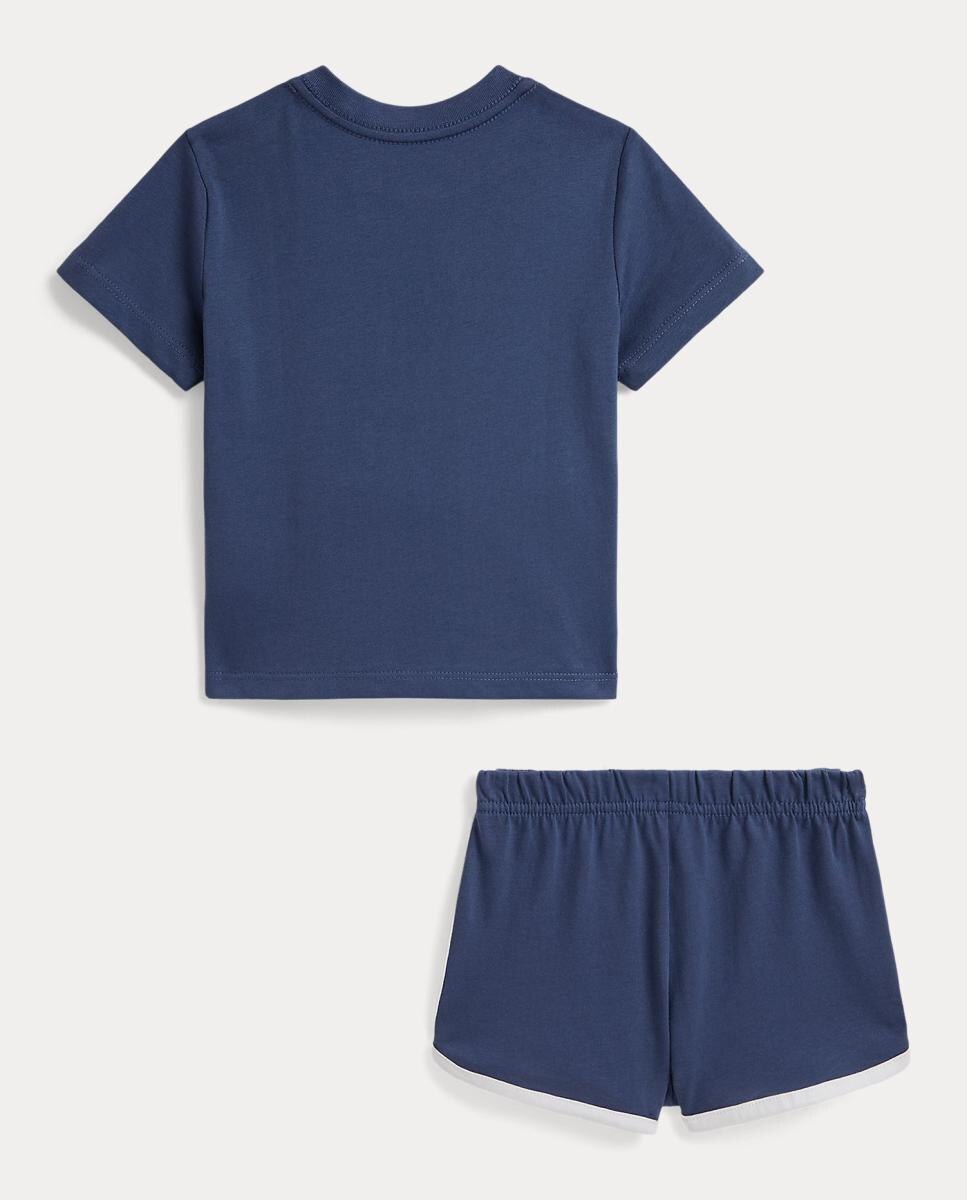 Conjunto de Bebé com Polo Bear e em Algodão Polo Ralph Lauren Azul-índigo-2