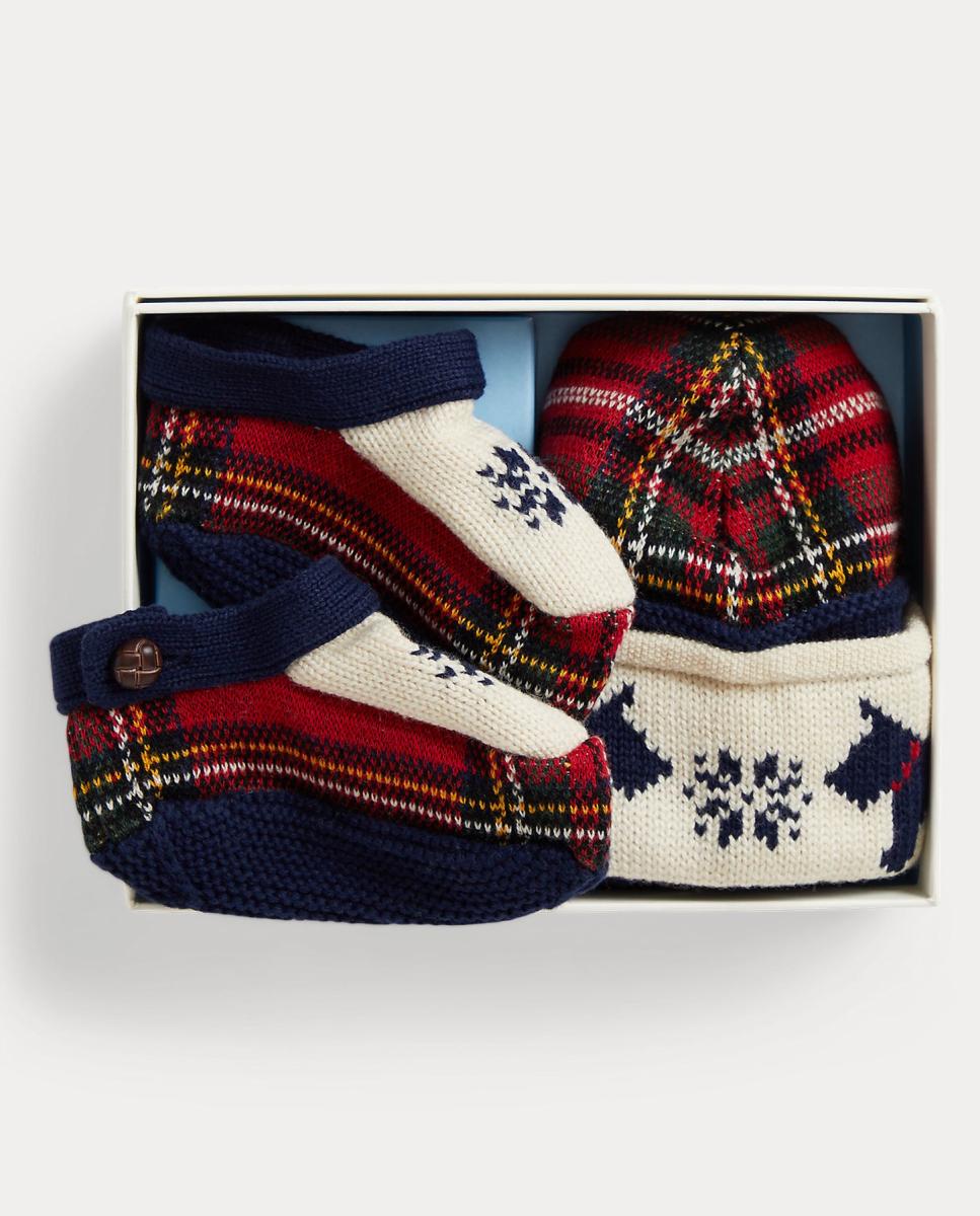Caja regalo de bebé unisex de gorro y patucos de algodón - Polo Ralph Lauren - Multicolor Multicolor-2