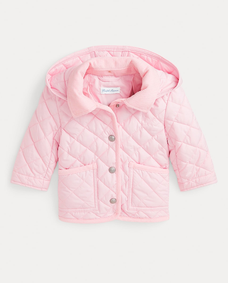 Casaco Cowboy Acolchoado de Bebé Rosa-1