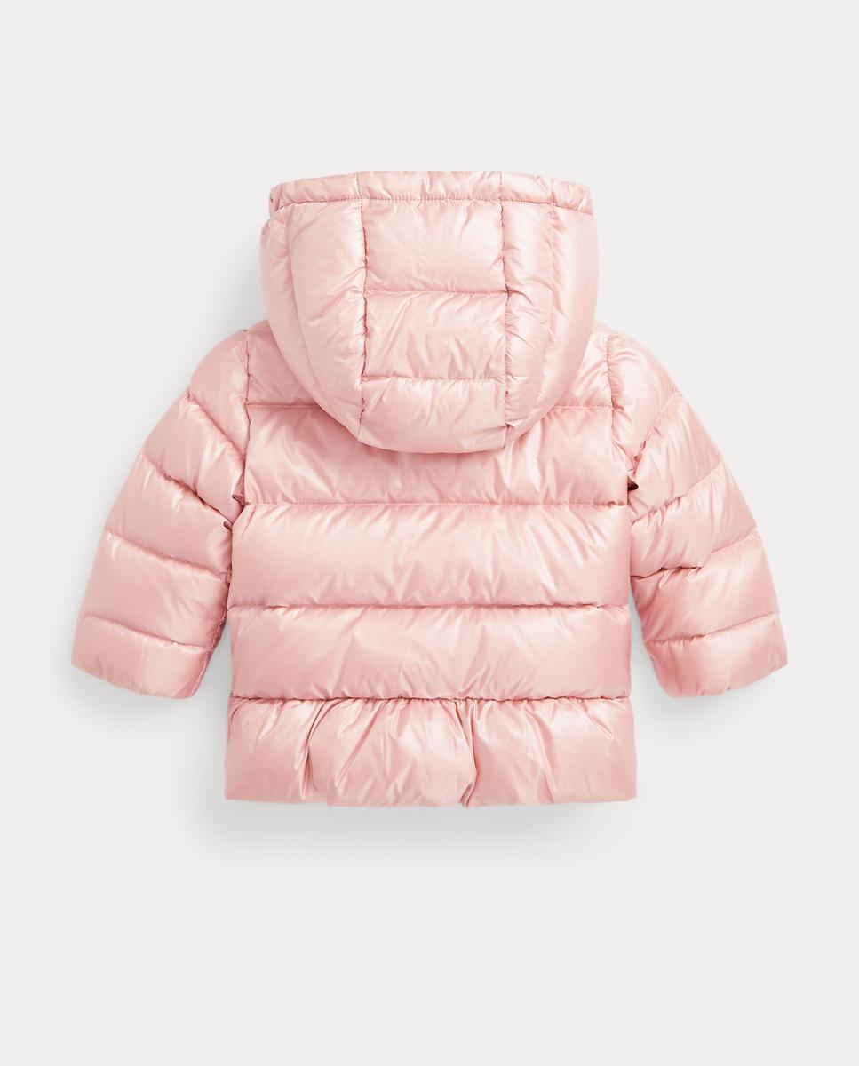 Plumífero de bebé niña metálizado con capucha - Polo Ralph Lauren - Rosa Rosa-2
