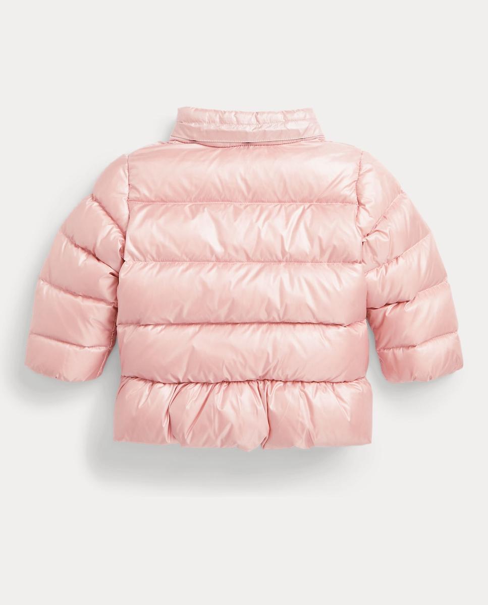 Plumífero de bebé niña metálizado con capucha - Polo Ralph Lauren - Rosa Rosa-3