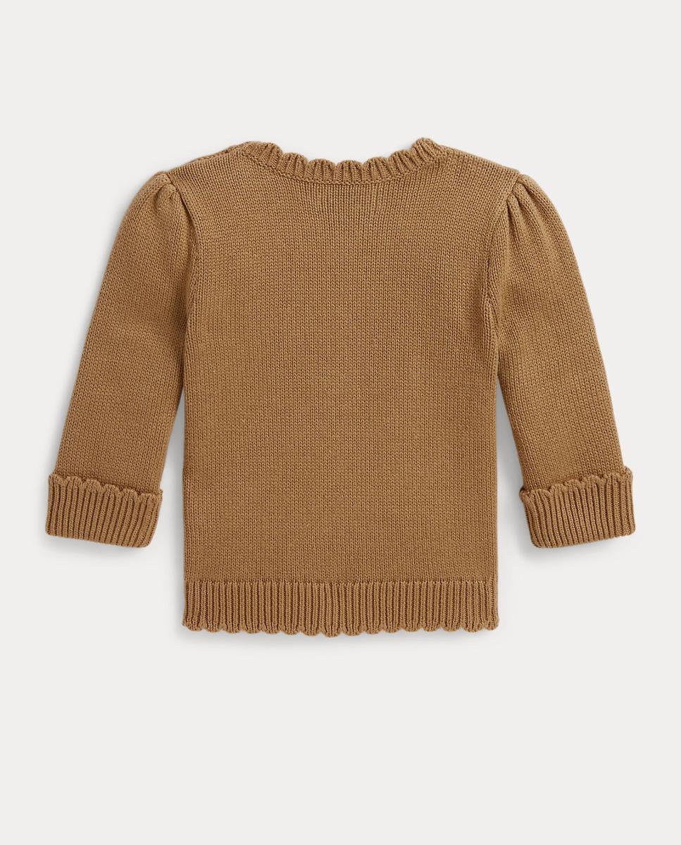 Camisola de Malha com Polo Bear e Algodão Camel-2
