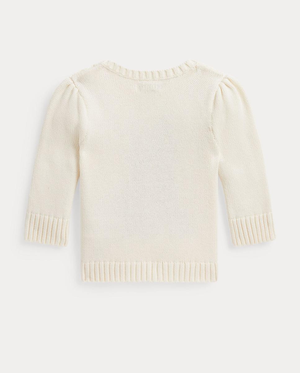 Jersey de bebé niña de algodón con perro - Polo Ralph Lauren - Crema Crema-2