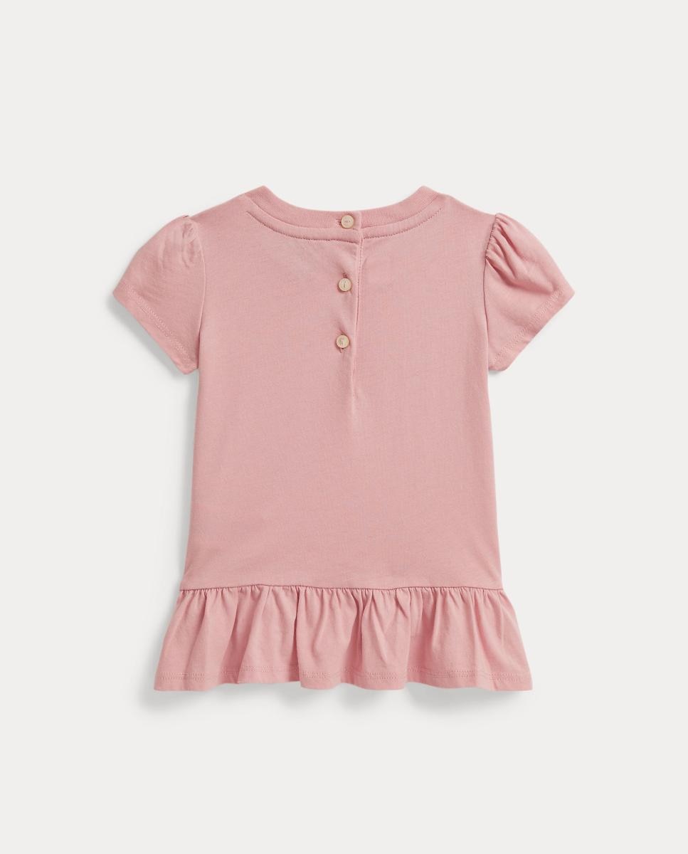 T-shirt de Bebé com Polo Bear em Algodão Polo Ralph Lauren Rosa-2