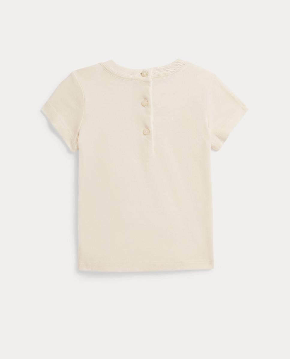 T-shirt de Bebé com Polo Bear em Algodão Creme-2