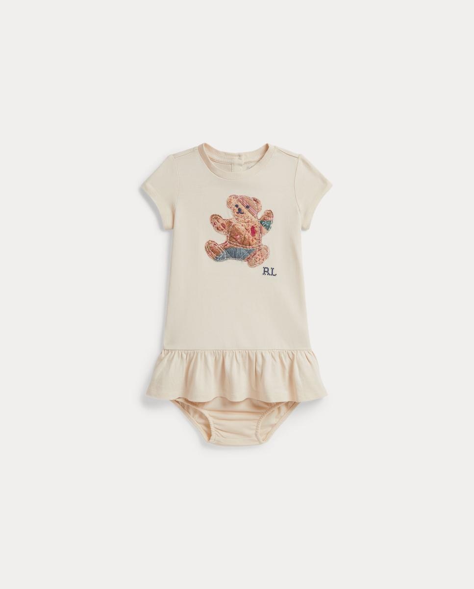 Imagem 0 de Vestido de Algodão de Bebé com o Ursinho em Patchwork
