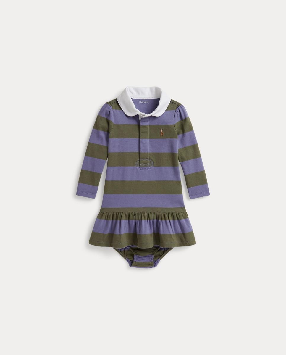 Imagem 0 de Vestido de Algodão Estilo Rugby de Bebé