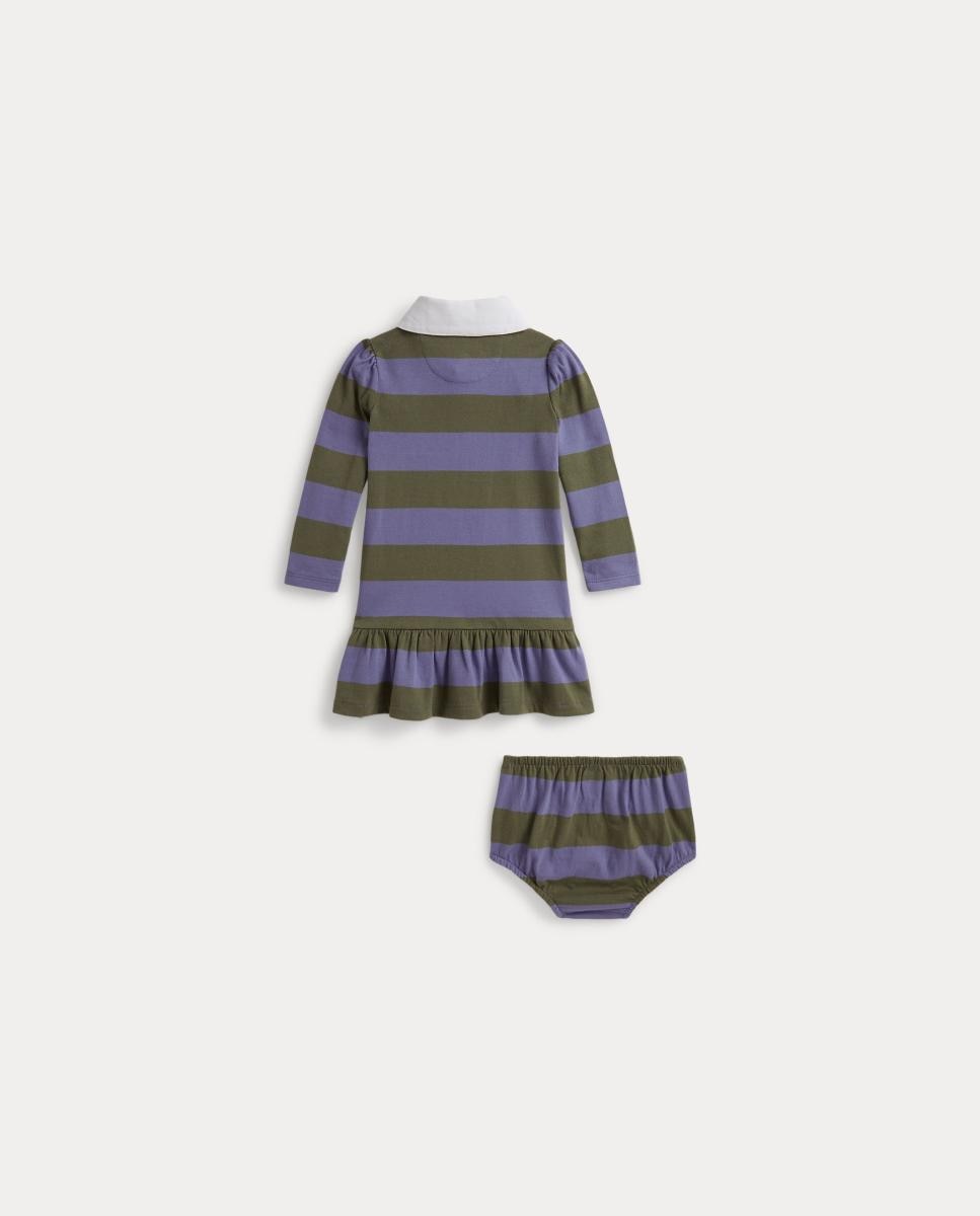 Vestido de Algodão Estilo Rugby de Bebé Multicolor-2
