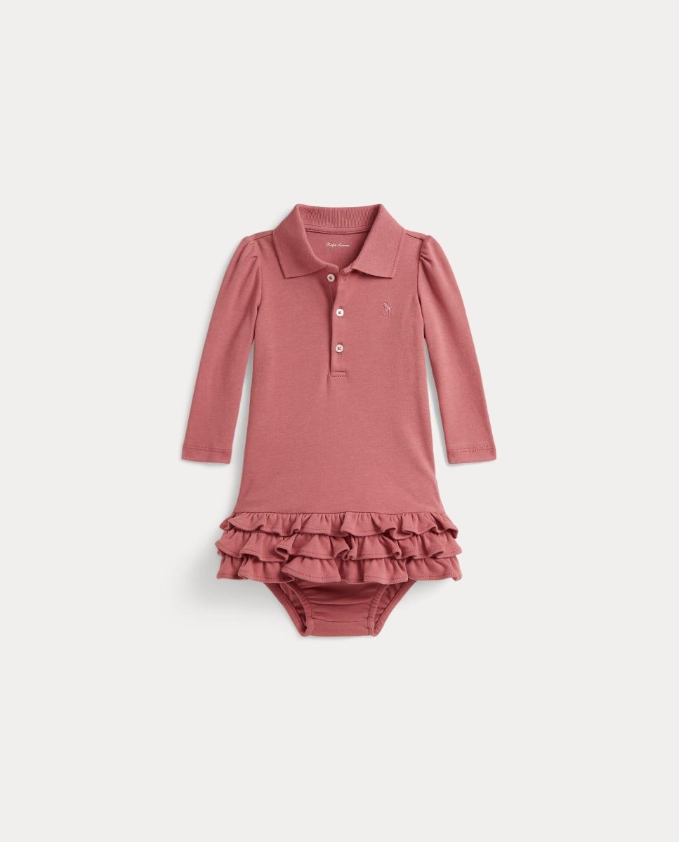 Imagem 0 de Vestido Tipo Polo Interlock de Algodão de Bebé