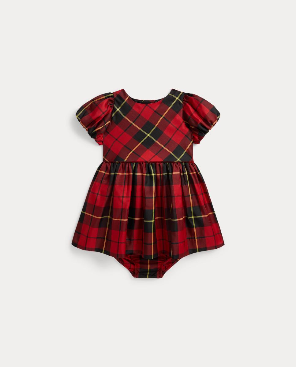 Vestido de bebé niña de manga corta con cuadros - Polo Ralph Lauren - Rojo Rojo-1