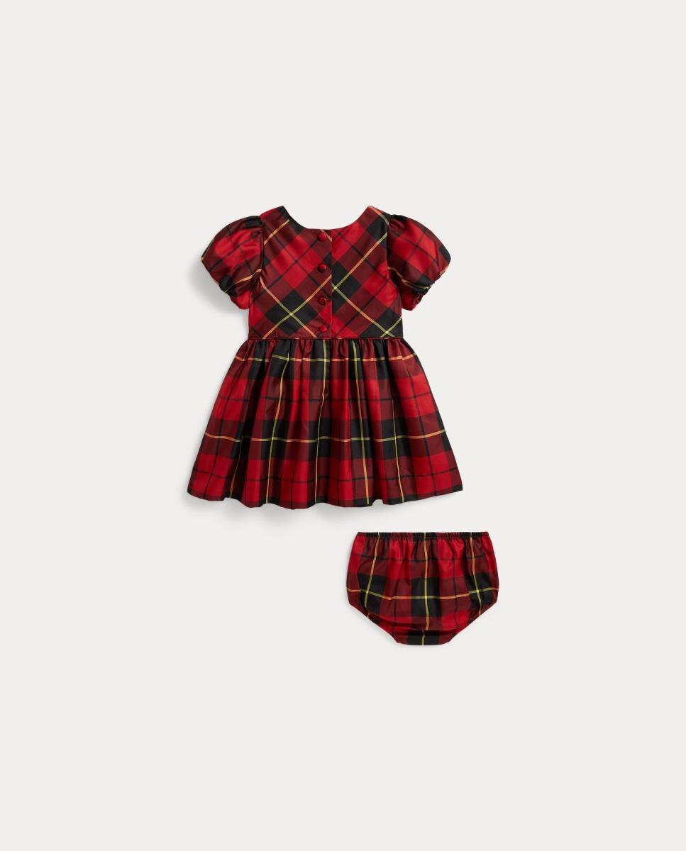 Vestido de bebé niña de manga corta con cuadros - Polo Ralph Lauren - Rojo Rojo-2
