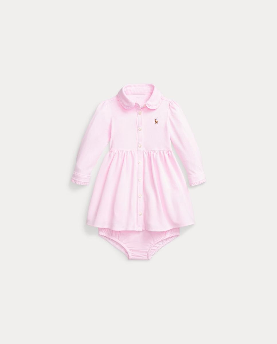 Imagem 0 de Vestido de Bebé em Piqué de Algodão com Cueiro