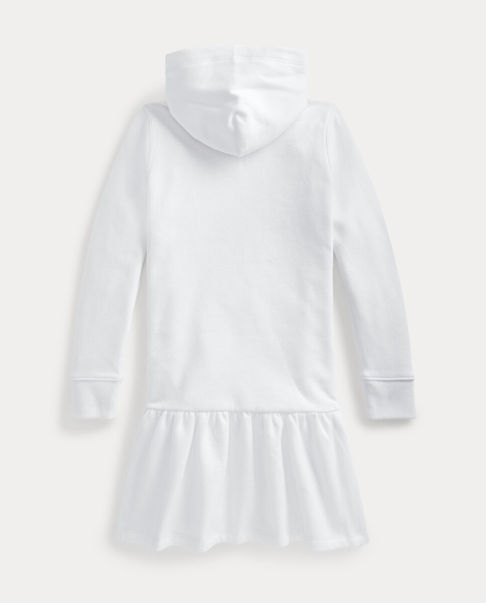 Vestido de felpa branco com Big Pony Branco-2