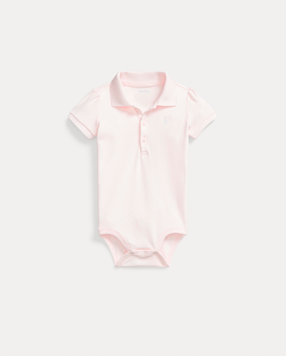 Body Clássico de Bebé com Colarinho de Polo Rosa-claro-1