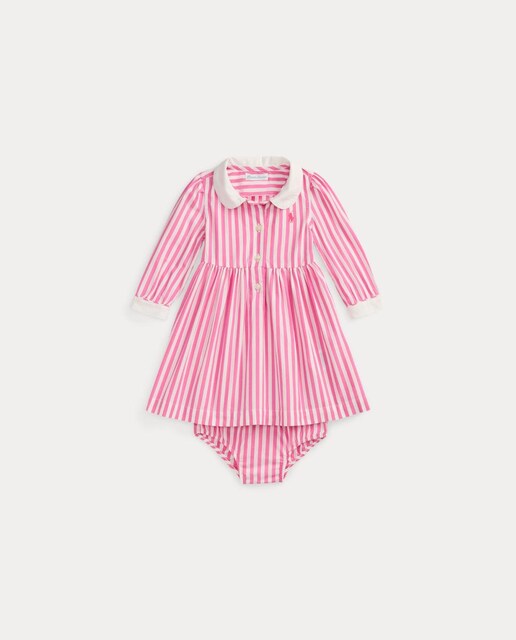 Imagem 0 de Vestido Camiseiro de Popelina de Bebé com Cueiro