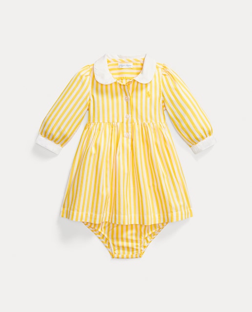 Imagem 0 de Vestido Camiseiro de Popelina de Bebé com Cueiro