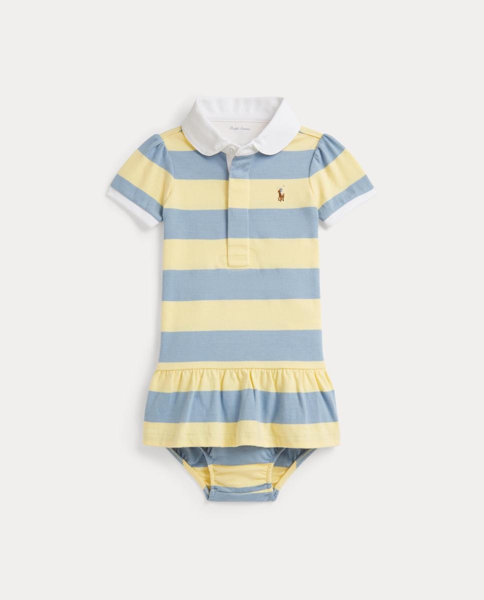 Vestido de Rugby de Algodão de Bebé Polo Ralph Lauren Azul / Amarelo-1