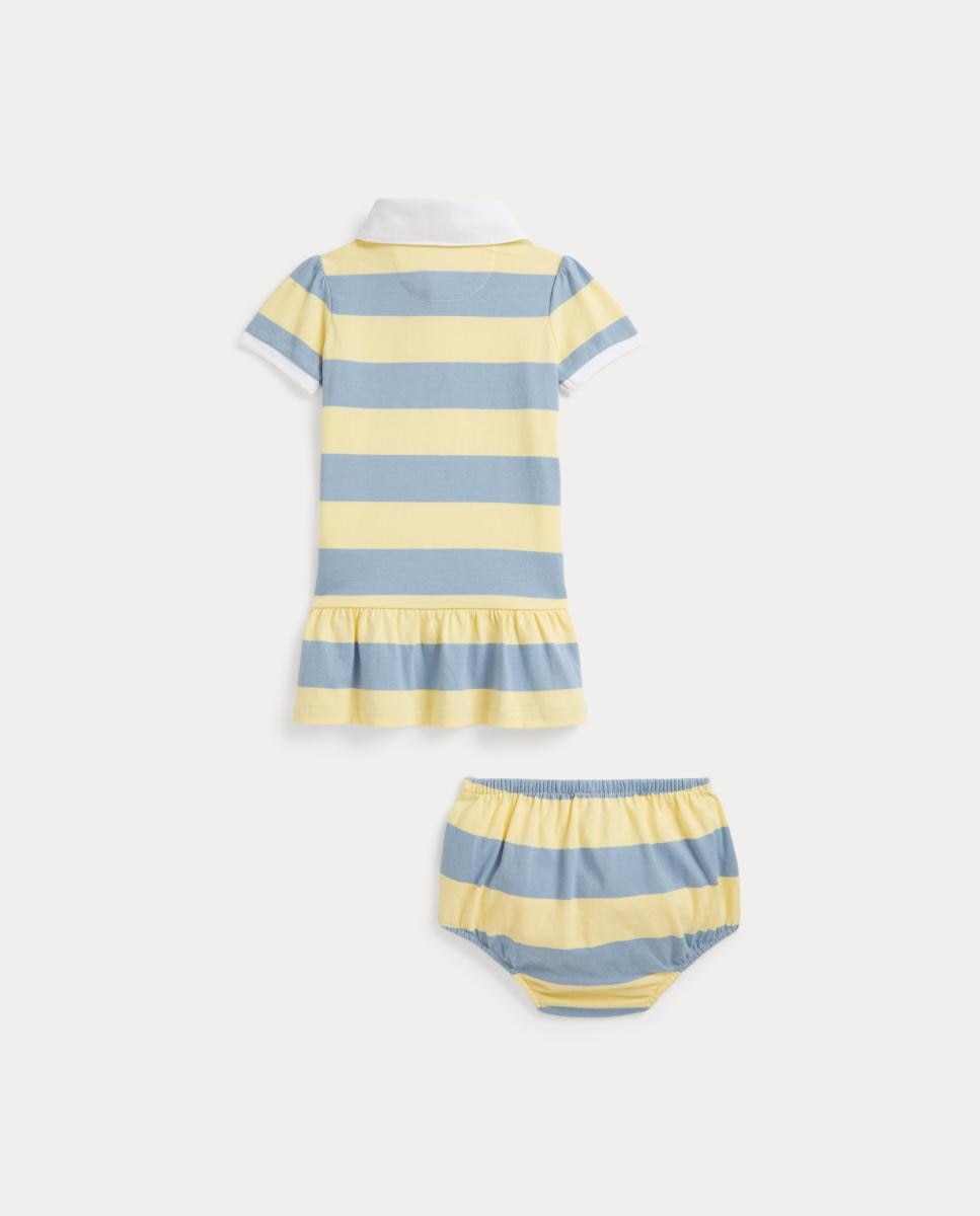 Vestido de Rugby de Algodão de Bebé Polo Ralph Lauren Azul / Amarelo-2