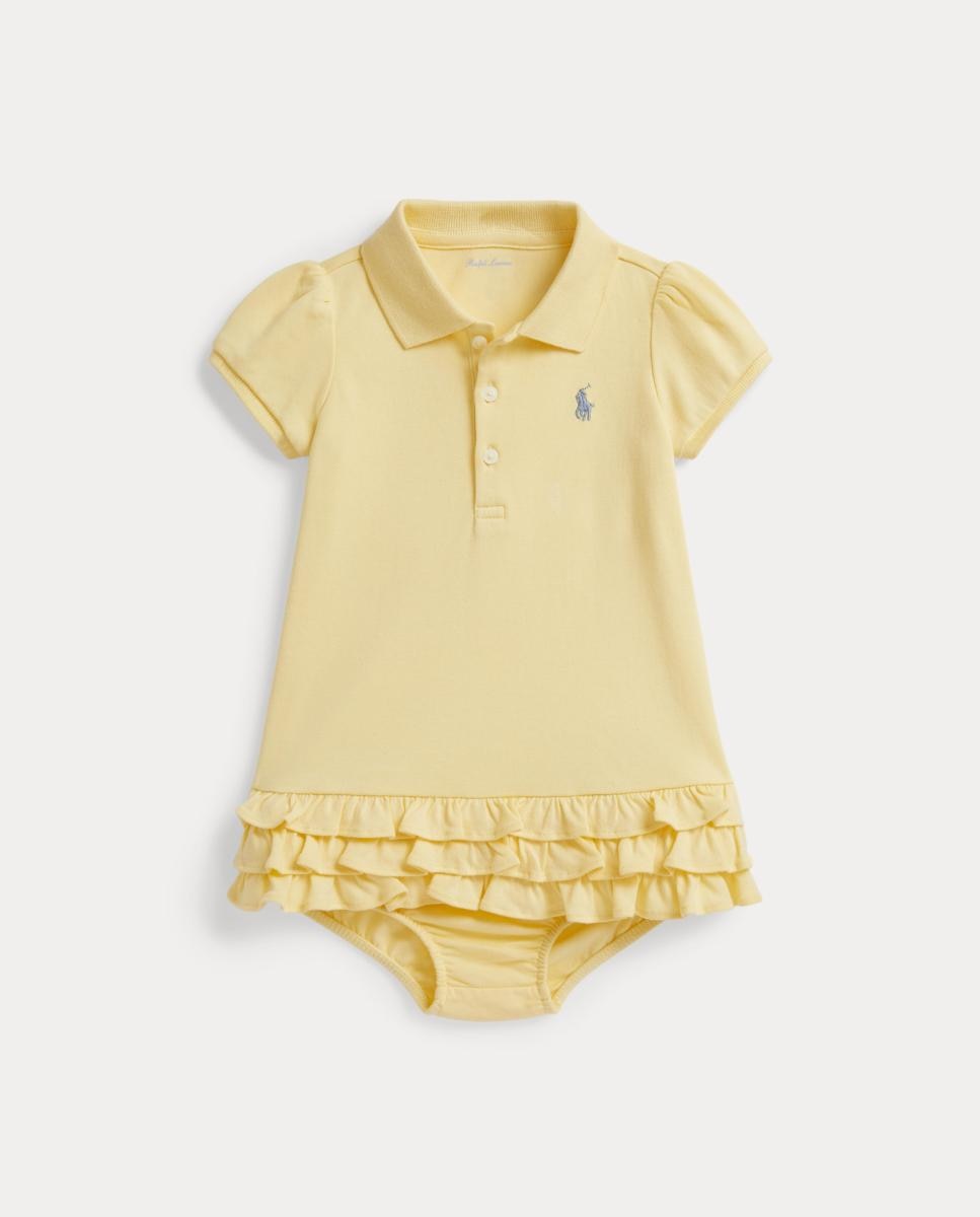 Imagem 0 de Vestido Tipo Polo de Bebé com Folhos