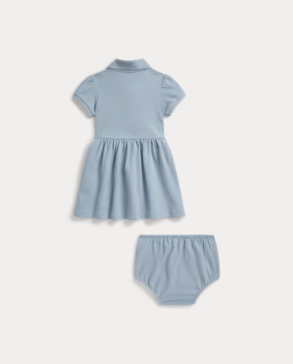 Vestido Tipo Polo de Piqué Elástico de Bebé Polo Ralph Lauren Anil-2