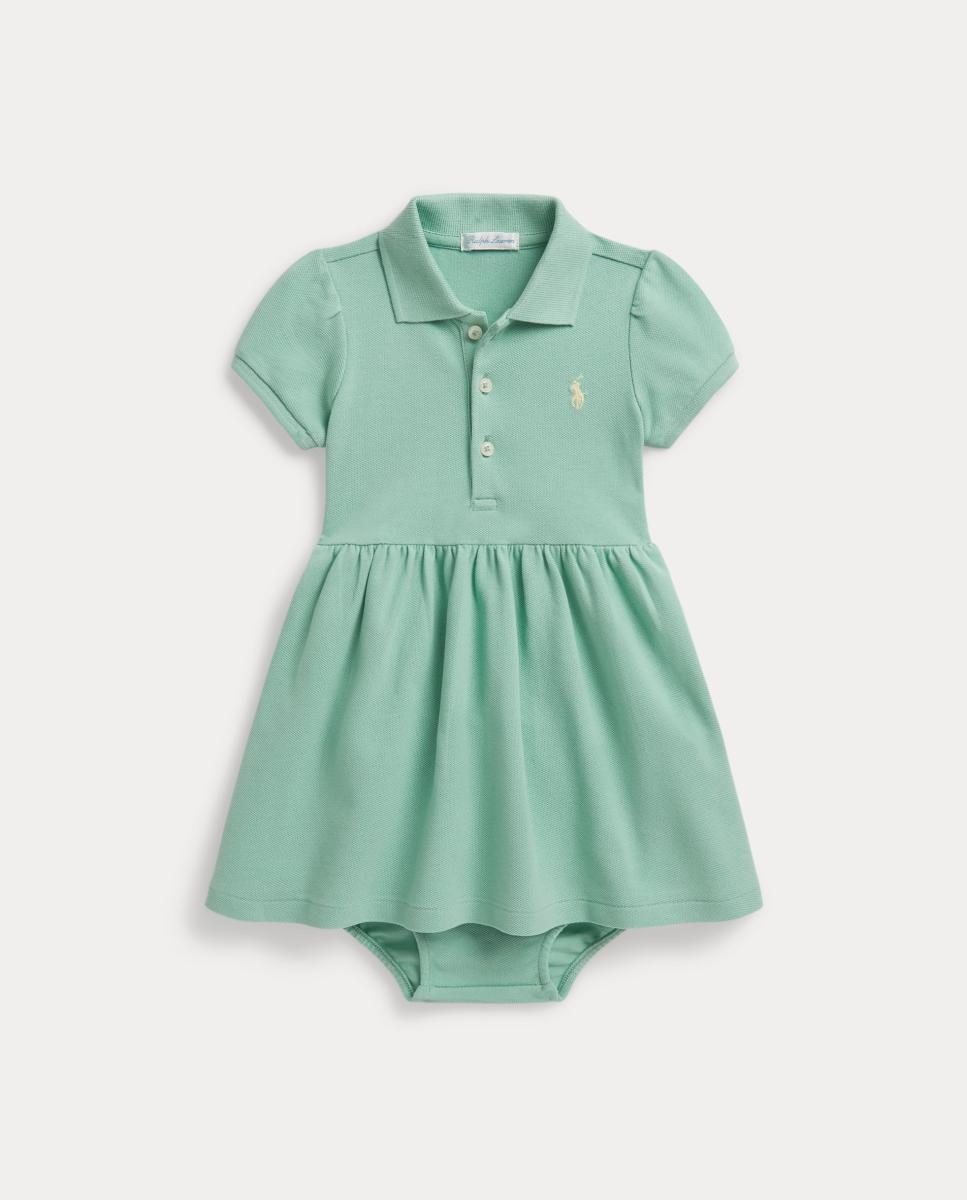 Imagem 0 de Vestido Tipo Polo de Piqué Elástico de Bebé